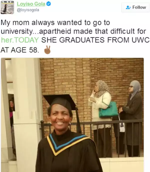 South African Comedian Shows Off His 58-Year-Old Mum Who Just Graduated From University